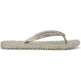 Ilse Jacobsen Slippers met grove glitter CHEERFUG - 780 Platin
