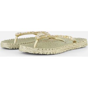 Ilse Jacobsen Slippers met grove glitter CHEERFUG - 780 Platin