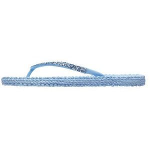 ILSE JACOBSEN Teenslipper 'CHEERFUL'  blauw / zilver