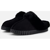 Ilse Jacobsen - Tulip 3871 - Pantoffels - Zwart - Suède - Harde zool - Open hiel
