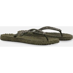 Ilse Jacobsen Slippers met glitter CHEERFUG - 410 Army