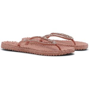 CHEERFUL03G - Slippers - Misty Rose - Luchtrubber - Glitterbandjes