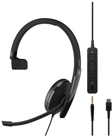 EPOS - ADAPT 135 USB-C II - Kantoorheadset - Zwart - Bedraad