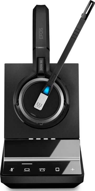 Epos Impact SDW 5066, dubbelzijdige draadloze DECT-headset, drievoudige connectiviteit, ruisonderdrukkingssysteem, geoptimaliseerd voor