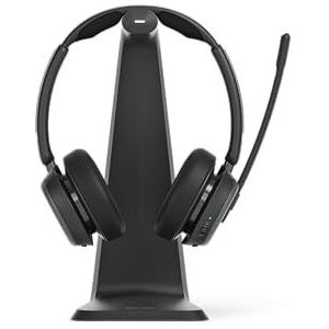 EPOS Impact 1061 ANC On Ear headset Computer Bluetooth Stereo Zwart Noise Cancelling Headset, Incl. oplaad- en dockingstation