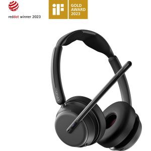 EPOS Impact 1061T On Ear headset Computer Bluetooth Stereo Zwart Headset, Incl. oplaad- en dockingstation