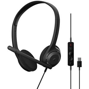 EPOS C1 Business USB-A Headset mit Mikrofon, Chrome-Zertifiziert, Kopfhörer mit Kabel, Mikrofon PC, rauschunterdrückendes Mikrofon, verbesserte Audioqualität, Konnektivität für Moderne Geräte, On Ear