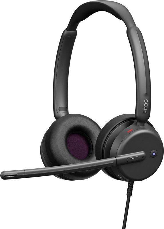 EPOS IMPACT 460T - Binaurale On-Ear Headset met Dual Microfoon, Ruisonderdrukking, USB-C/USB-A, Microsoft Teams, Thuiswerken, Plug-and-Play, Zoom, UC