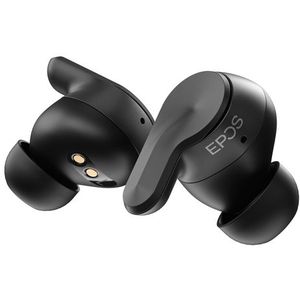 EPOS ADAPT E1 Draadloze Oordopjes - Zwart - Hybride ANC - Multi-Point Bluetooth - 50U Batterij - Draadloos Opladen - IPX5 Waterbestendig