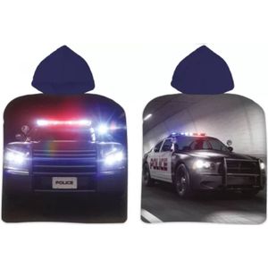 Badponcho - Kinderponcho - Blauw - 100% Katoen - Met Capuchon