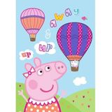 Aymax - Peppa Pig - Fleece Dekentje - 100 x 140 cm - Peppa Pig Up and Away