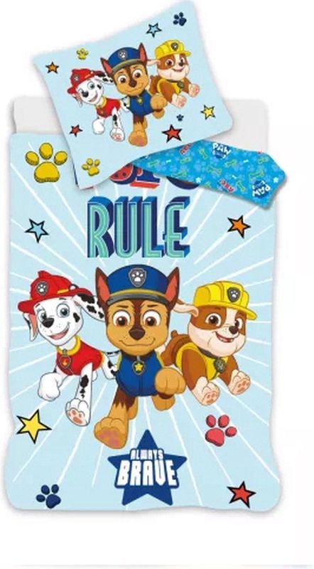 Paw Patrol - Peuterdekbedovertrek Rule - Wit - Multicolor - 100% Katoen