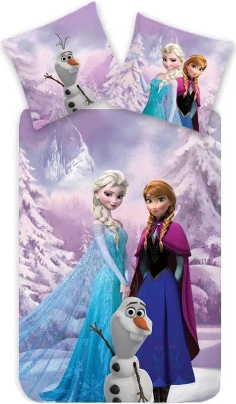 Frozen peuterdekbedovertrek Snowy- 100 x 135 cm - Katoen