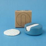 New LastRound® Herbruikbare wattenschijfjes, milieuvriendelijk alternatief voor wegwerpwattenschijfjes, Made in Denemarken, afschminkpads, wasbaar, blauw