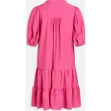 SISTERS POINT - Ibon-dr3 Roze Damesjurk met V-hals en Pofmouwen