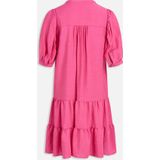 SISTERS POINT - Ibon-dr3 Roze Damesjurk met V-hals en Pofmouwen