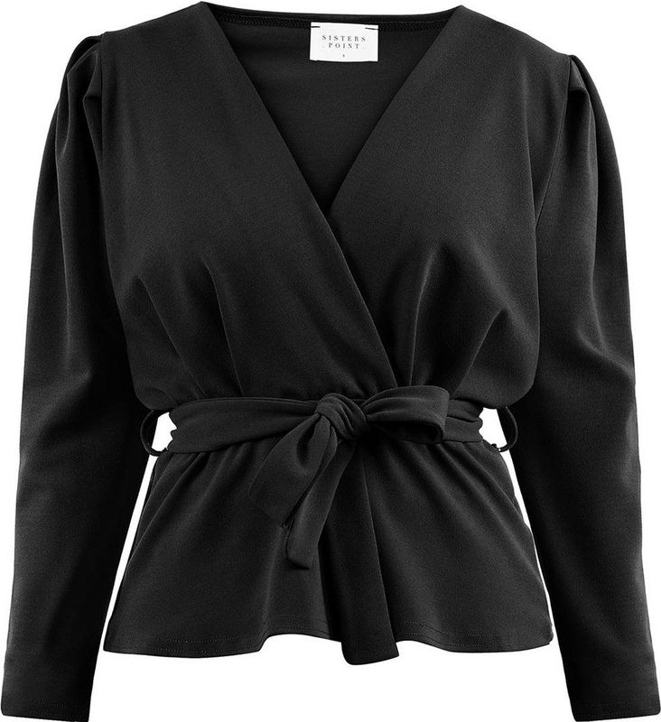 SisterS Point Overslag Top NASA-IS met Ceintuur Zwart