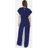 Sisters Point - Girl-ju.v - Jumpsuit - Blauw - Effen - Halslijn: V-hals