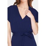 Sisters Point - Girl-ju.v - Jumpsuit - Blauw - Effen - Halslijn: V-hals