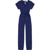 Sisters Point - Girl-ju.v - Jumpsuit - Blauw - Effen - Halslijn: V-hals