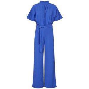 Jumpsuit - Vrouwelijke Pasvorm - Luchtige Mouwen - Hoge Hals