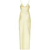 SisterS Point satijnen maxi jurk lichtgeel
