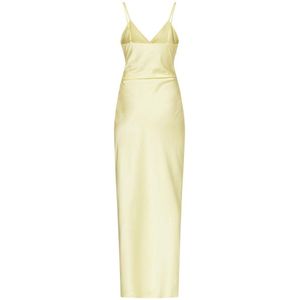 SisterS Point satijnen maxi jurk lichtgeel