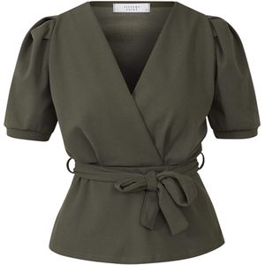 SisterS point Blouse Nasa T 15348 230 Khaki Green Dames Maat - XL
