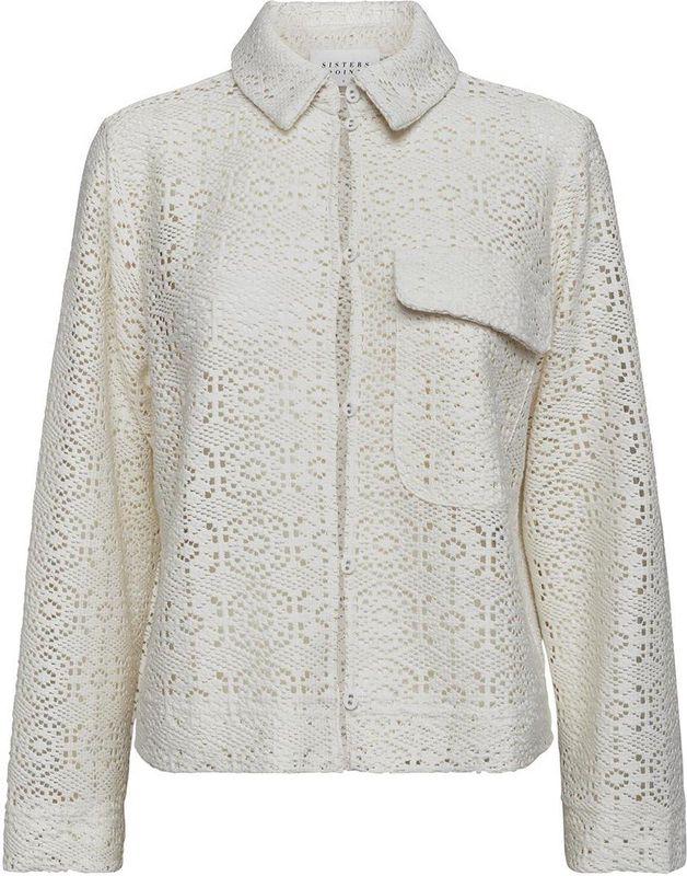 SisterSpoint - Blouse - Ajour - Wit - Katoen