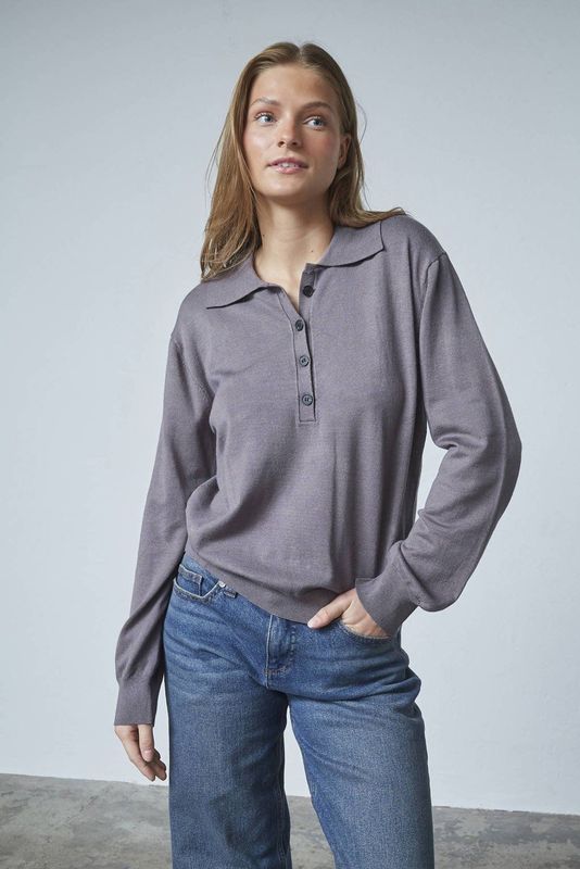 SisterS point - Lepia Polo - Trui - Asphalt