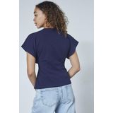 SISTERS POINT - GEVELA - Blouse - Navy - Slanke Pasvorm - Kwartmouw