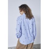 SisterS Point - Blouse - Lichtblauw - Lange Mouwen - Katoen