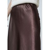 SisterS Point - Gewo - Maxi Rok - Donkerbruin - Satijn