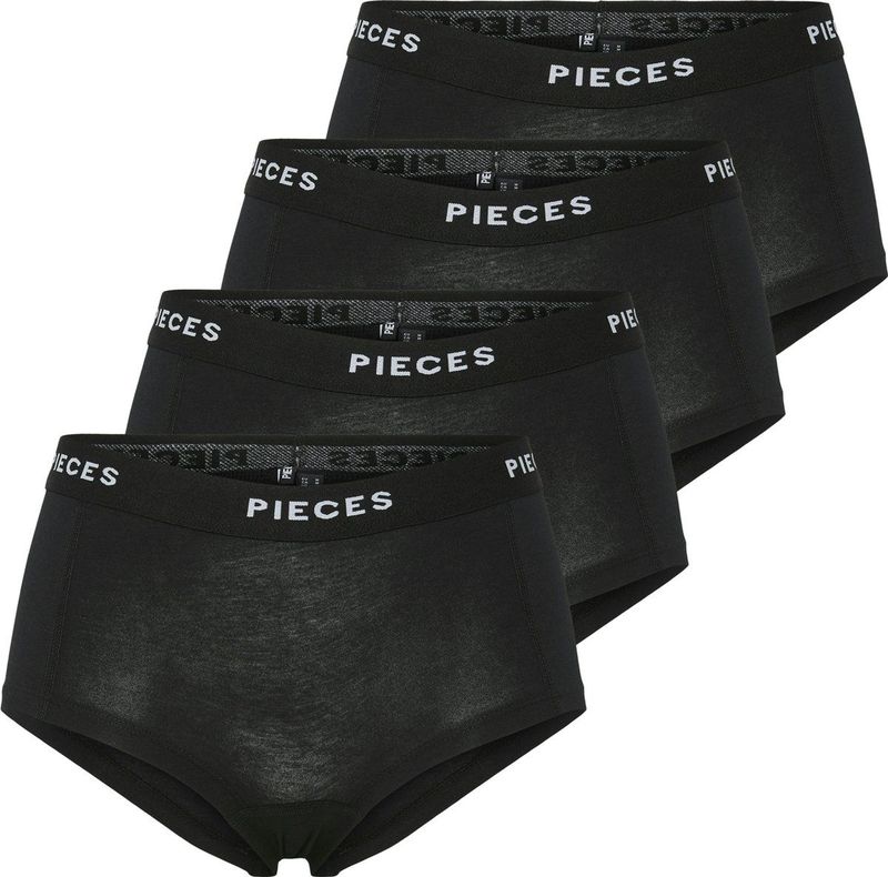 Pieces - Short - Effen Kleuren - Organisch Katoen - 4-Pack