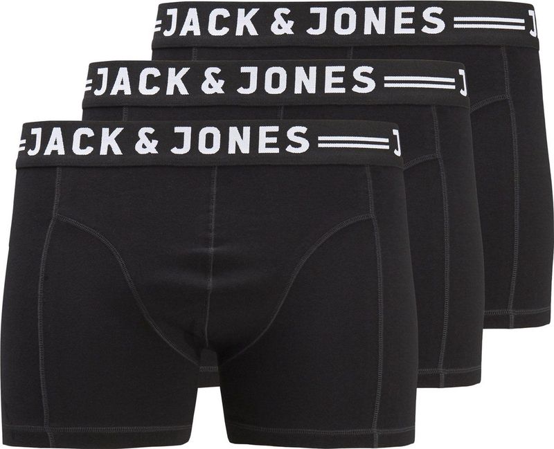 Jack & Jones - Jacsense - Boxershorts - Zwart - Katoen/Elastaan - Set van 3
