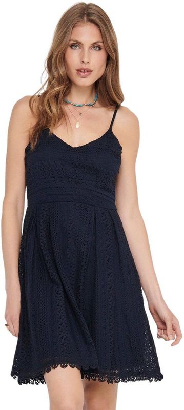 Only - Helena Noos - Jurk - Zwart - Katoen - Kantdetail