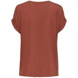 T-Shirt - Henna - Korte Mouwen - Met Omslag