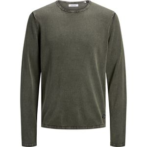 JACK & JONES - Faded Crew-Neck Pullover - Zwart - 100% Katoen