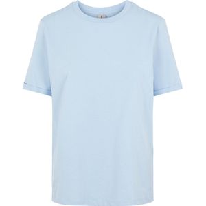 Pieces PCRIA SS FOLD UP SOLID TEE NOOS BC Kentucky Blue Vrouwen