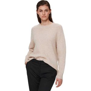 Selected SLFLULU LS KNIT O-NECK B NOOS dames sweater ecru