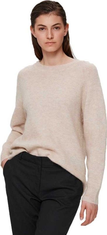 Selected SLFLULU LS KNIT O-NECK B NOOS dames sweater ecru