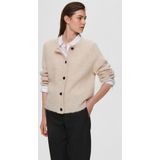 Selected Femme Lulu Ls Knit Short Cardigan Truien & vesten Beige