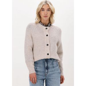 Bruin Tinten Lulu Ls Knit Short Cardigan Truien & Vesten Dames Sweater Hoodie Vest Beige