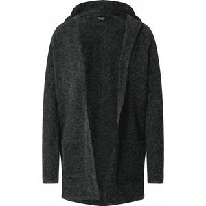 Vero Moda - Vmdoffy Ls Open Hood Cardigan - Vest - Zwart/Melange - Dames