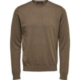 SELECTED HOMME Strickpullover Einfarbiger Pullover Basic Rundhals Long Sleeve Shirt SLHBERG (1-tlg) SLHBERG CREW NECK B NOOS