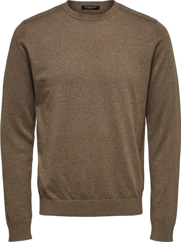 SELECTED HOMME Strickpullover Einfarbiger Pullover Basic Rundhals Long Sleeve Shirt SLHBERG (1-tlg) SLHBERG CREW NECK B NOOS
