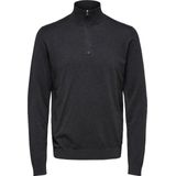 SELECTED HOMME - Vest - Zacht Pima-Katoen - Halve Ritssluiting - Geribbelde Zoom