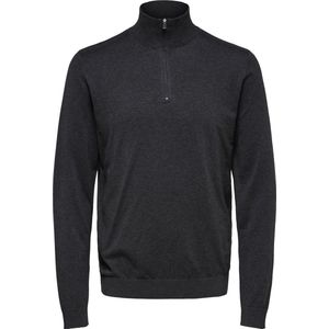 Selected Homme Berg Half Zip Cardigan B Truien & Vesten - Antraciet