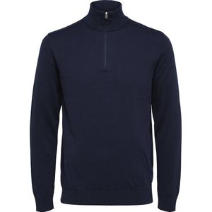 SELECTED HOMME - Vest - Zwart - 100% Katoen - Halve Ritssluiting