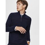 SELECTED HOMME - Vest - Zwart - Pima Katoen - Halve Ritssluiting